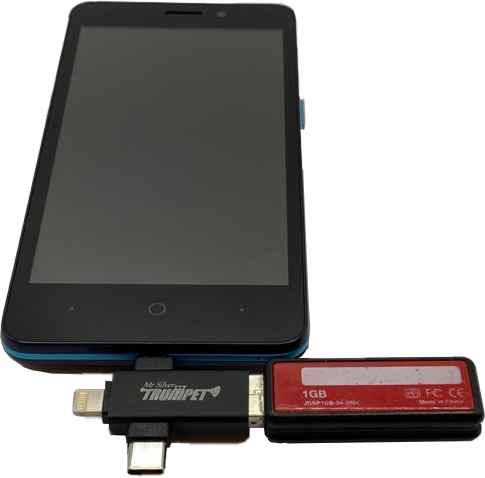Adapter connected to Android phone