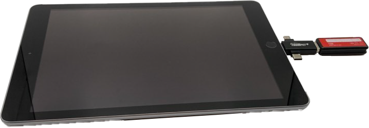 Adpater connected to apple iPad